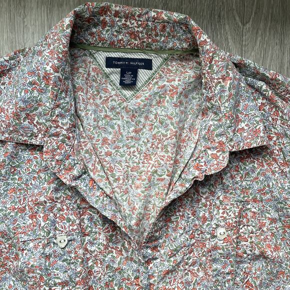 Tommy Hilfiger Women's Floral Shirt Dress Roll Tab Sleeve Boho Cottagecore S - Picture 5 of 14